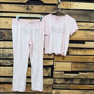 Vintage Y2K Juicy Couture Velour Sleepwear Set Women’s Size Large Loungewear